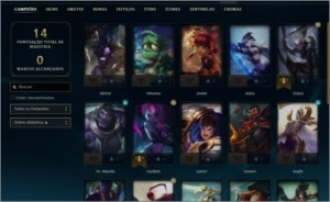 CONTA LOL DIAMANTE IV 78% WINRATE 605 DE RP - League of Legends