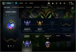 CONTA LOL DIAMANTE IV 78% WINRATE 605 DE RP - League of Legends