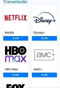 Painel Netflix, HBO MAX, Disney, UFC etc - Assinaturas e Premium