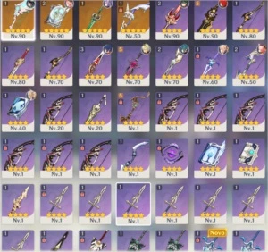 Conta Genshin ar55 Xiao, Zhongli, Diluc, Venti, etc - Genshin Impact
