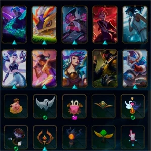 CONTA RIOT, LOL COM MUITAS SKINS E VALORANT PLAT 2 COM FACA! - League of Legends