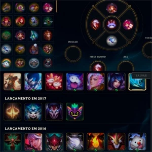 CONTA RIOT, LOL COM MUITAS SKINS E VALORANT PLAT 2 COM FACA! - League of Legends