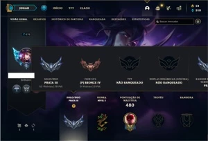 Conta prata 3 com 120 Champs e 86 Skins ( 2 Ultimates ) - League of Legends LOL