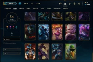 Conta prata 2 com 123 champs e 54 skins - League of Legends LOL