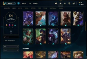 Conta prata 2 com 123 champs e 54 skins - League of Legends LOL