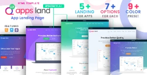 AppsLand - Template HTML para Página de Apresentação de app