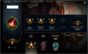 Conta LOL GOLD IV SOLO/FLEX/TFT - League of Legends