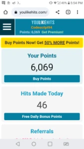 Conta Youlikehits com 6.069 pontos - Serviços Digitais