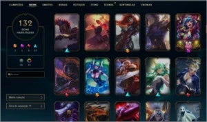 CONTA 2013 PLAT 4 SKINS VITORIOSAS DESDA S3 TODOS CAMPEÕES - League of Legends LOL