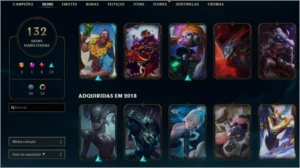 CONTA 2013 PLAT 4 SKINS VITORIOSAS DESDA S3 TODOS CAMPEÕES - League of Legends LOL