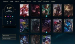 CONTA 2013 PLAT 4 SKINS VITORIOSAS DESDA S3 TODOS CAMPEÕES - League of Legends LOL