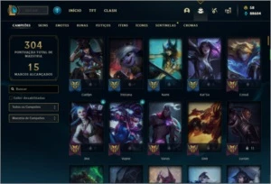 Conta Unranked com TODOS os champs e 75 Skins - League of Legends LOL