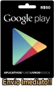 Cartão Google Play Store Gift Card R$50reais Br Android