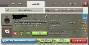 Clã de Clash of clans Nv 6 excelente histórico