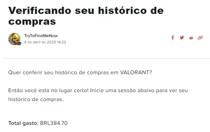 CONTA VALORANT 384 GASTOS + LOL 310 GASTOS