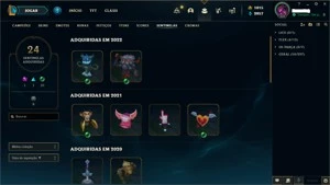 Conta League of Legends Platina 4 + 118 SKINS LOL