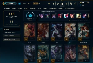Esmeralda 4 com 35 Champs e 17 Skins ( MID / JG / ADC ) - League of Legends LOL