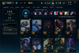 Esmeralda 4 com 35 Champs e 17 Skins ( MID / JG / ADC ) - League of Legends LOL