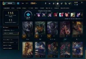 Esmeralda 4 com 35 Champs e 17 Skins ( MID / JG / ADC ) - League of Legends LOL