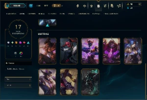 Esmeralda 4 com 35 Champs e 17 Skins ( MID / JG / ADC ) - League of Legends LOL