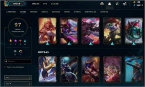 97 skins caras, com 21k de essência. - League of Legends LOL