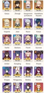 Ganyu+Arco de Amos+Kazuha+Kokomi+Zhongli - Genshin Impact