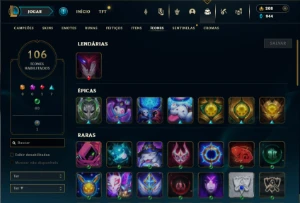 Esmeralda 4 com 85 Champs e 51 Skins + 2 Espolios - League of Legends LOL