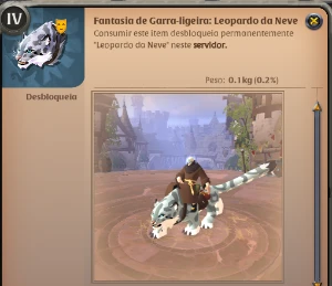 Skin de garra-ligeira: Leopardo da neve - Albion Online
