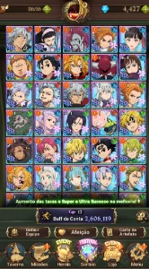 CONTA NNT GRAND CROSS-Mael 6/6+TimeArcanjos✨+4426Diamanante - Seven Deadly Sins