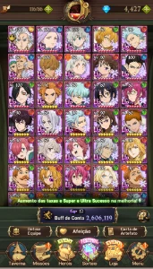 CONTA NNT GRAND CROSS-Mael 6/6+TimeArcanjos✨+4426Diamanante - Seven Deadly Sins