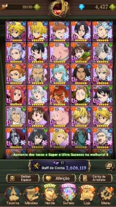 CONTA NNT GRAND CROSS-Mael 6/6+TimeArcanjos✨+4426Diamanante - Seven Deadly Sins