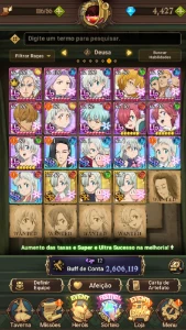 CONTA NNT GRAND CROSS-Mael 6/6+TimeArcanjos✨+4426Diamanante - Seven Deadly Sins