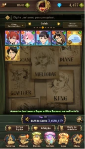 CONTA NNT GRAND CROSS-Mael 6/6+TimeArcanjos✨+4426Diamanante - Seven Deadly Sins