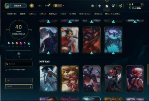 Conta Prata 4 com 70 Champs e 40 Skins (mais de 30 jogos) - League of Legends LOL