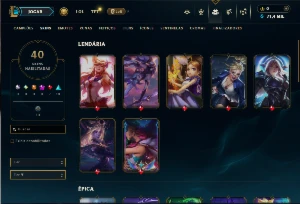 Conta Prata 4 com 70 Champs e 40 Skins (mais de 30 jogos) - League of Legends LOL