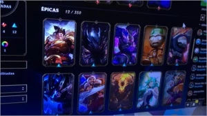 Conta com varias skins caras e raras - League of Legends LOL