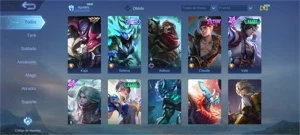 Conta mobile legends com várias skins