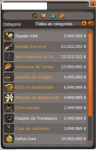Conta Eca 200 Full PvP Spiritia - Dofus
