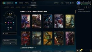 CONTA EX Diamante 5 com MD10 a ser feita, com diversas skins - League of Legends LOL
