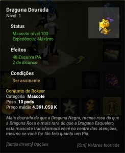 Draguna Dourada Lv. 100 [SERVER: CROCABULIA] - Dofus