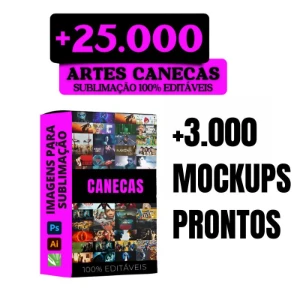 Pack +25.000 Artes Para Canecas (sublimação) +3.000 Mockups - Others