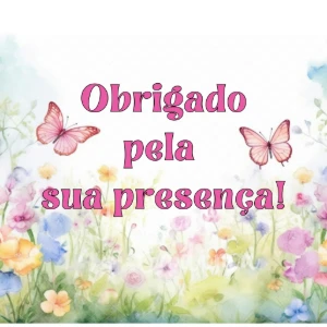 Adesivos de Borboletas para Agradecimento - Artesanato e Personalizados