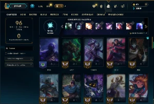 Unranked com 55 Champs e 20 Skins - League of Legends LOL