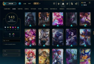 Prata 2 com TODOS os Champs e 143 Skins ( ADC / MID / SUP ) - League of Legends LOL