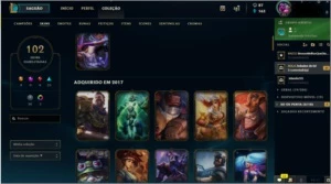 Conta de Lol 102 skins - League of Legends