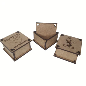 Kit 20 caixa com tampa 05x05cm personalizada MDF,... - Artesanato e Personalizados