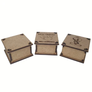 Kit 20 caixa com tampa 05x05cm personalizada MDF,... - Artesanato e Personalizados