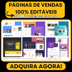 + 1.000 Páginas de Vendas Prontas + Elementor Pro 2024