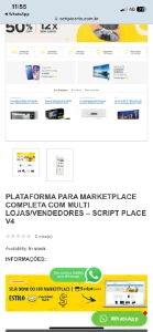 Script Place Marketplace Completa Com Multi Lojas/Vendedores - Outros