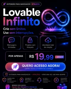 Lovable Pro Conta 90 dias • Acesso Automático R$ 19,99 - Inteligência Artificial